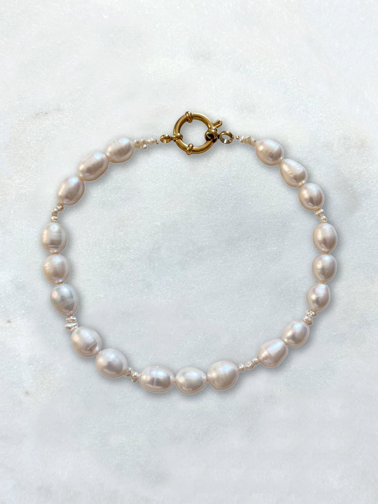 PERLA - bracelet cheville perles de culture