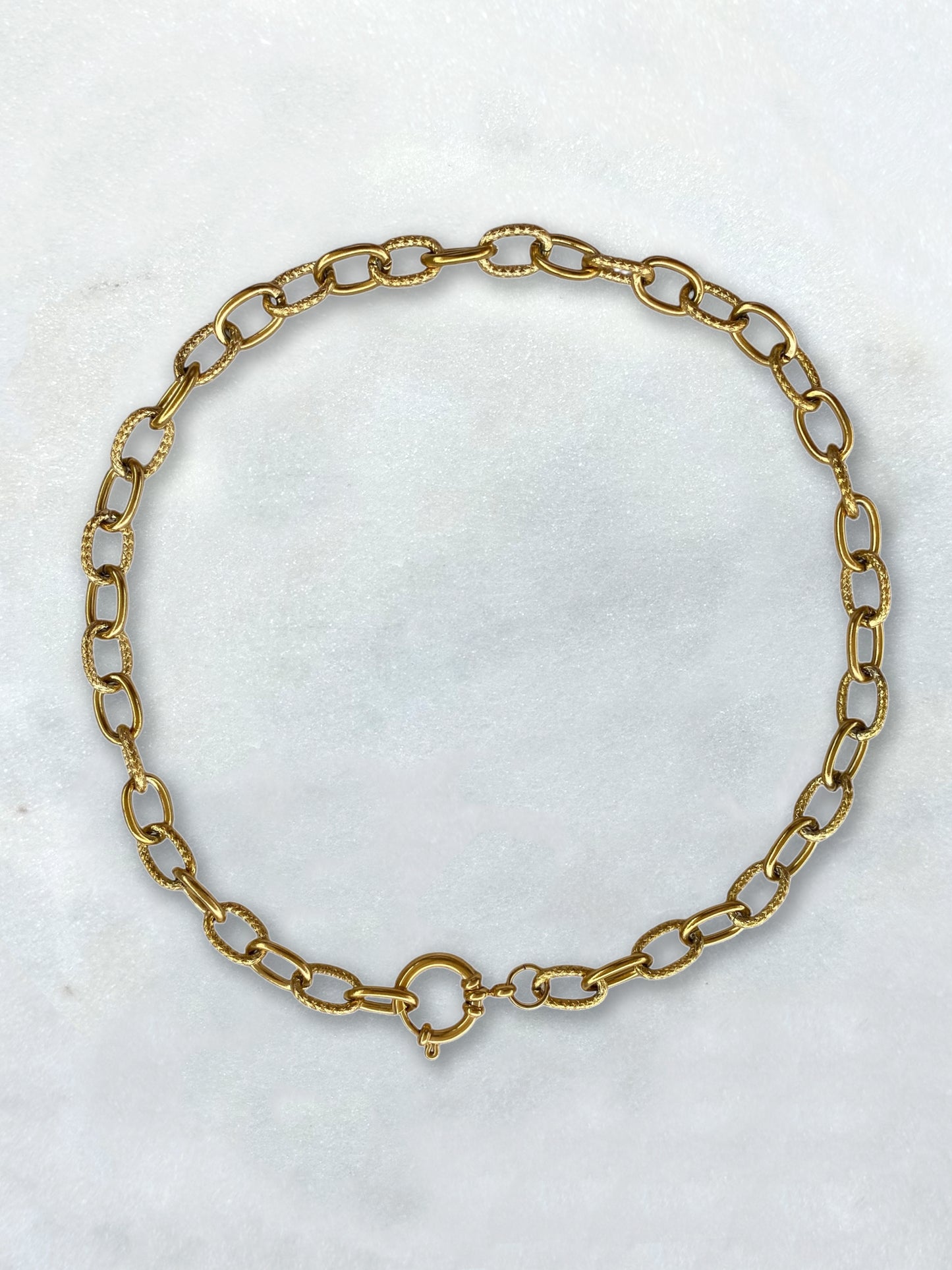 LUZ - collier maille forçat lisse & torsadé