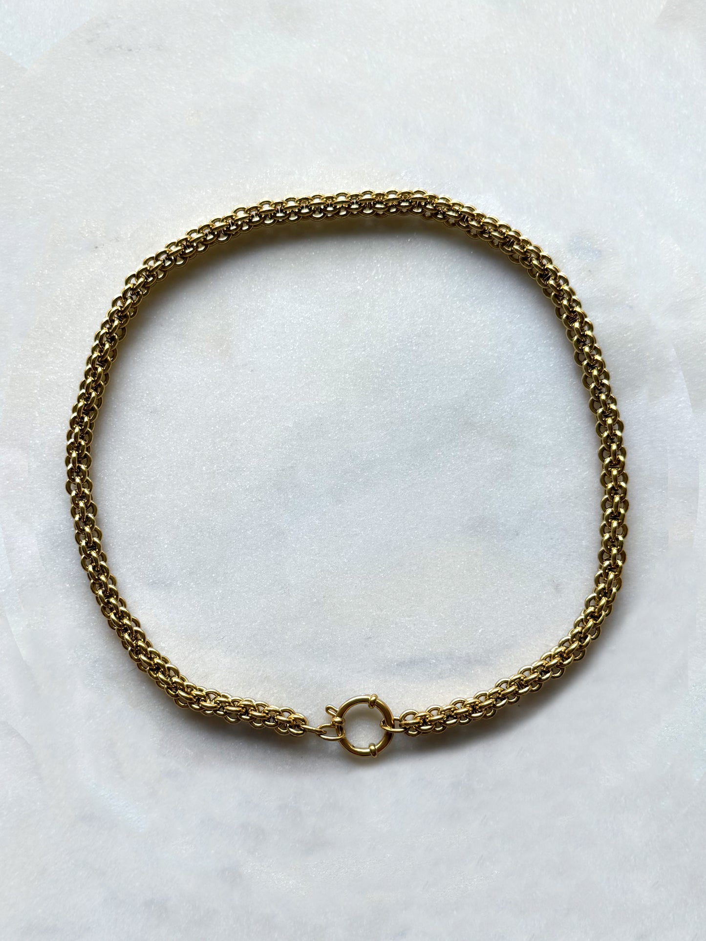 LUZIA - collier maille forçat torsadé