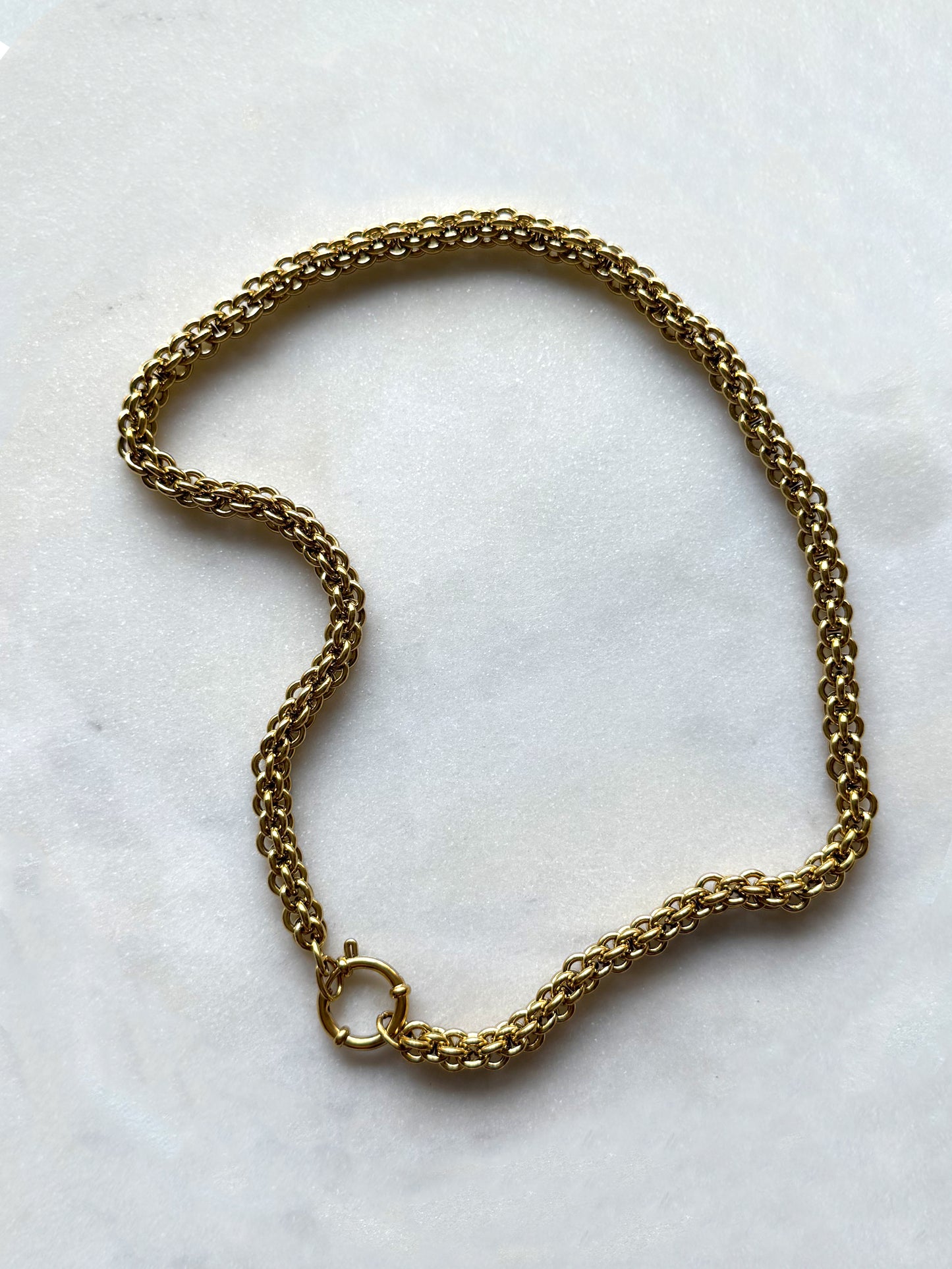 LUZIA - collier maille forçat torsadé