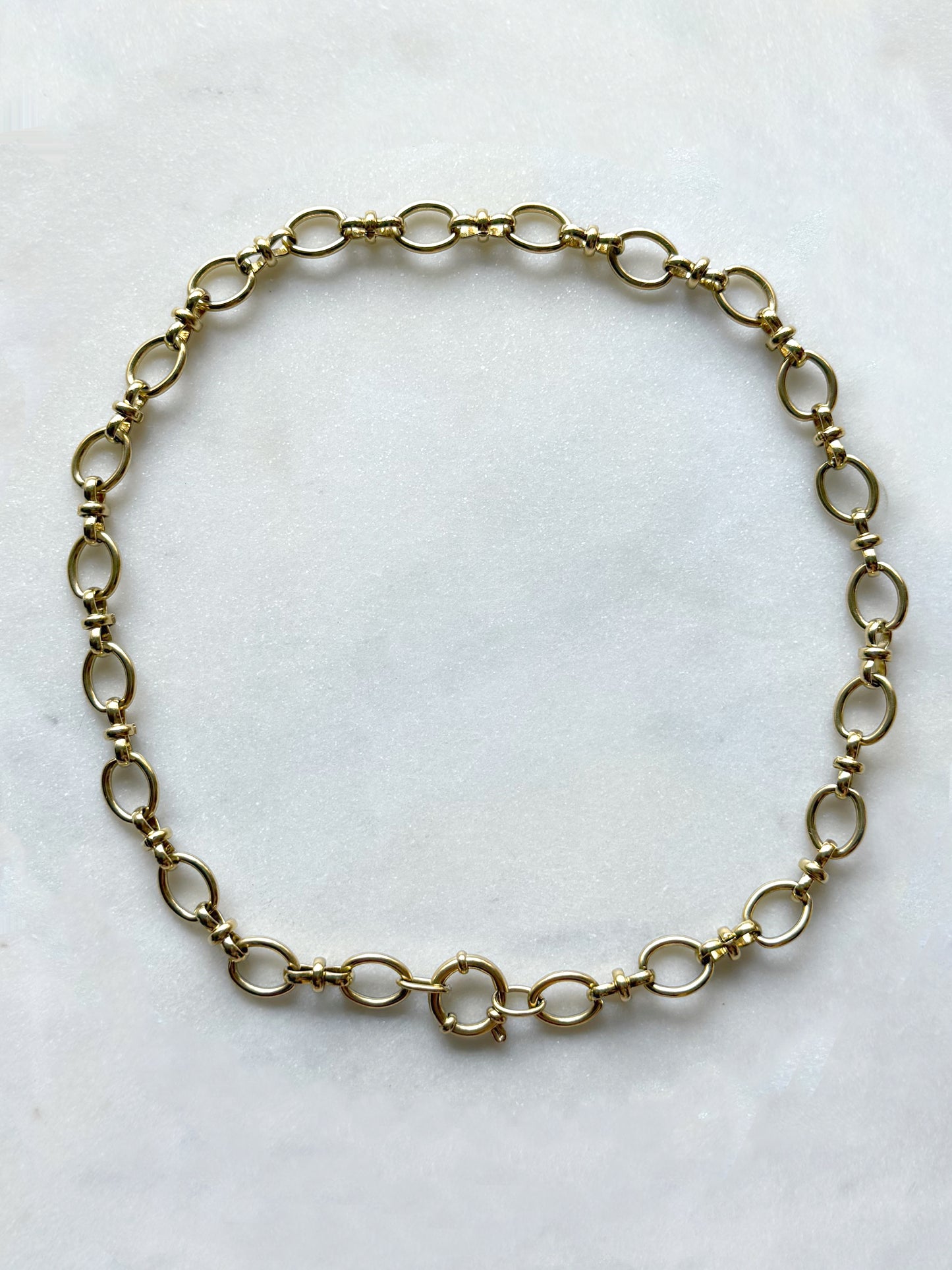 PELICANA - collier maille forçat simple et double