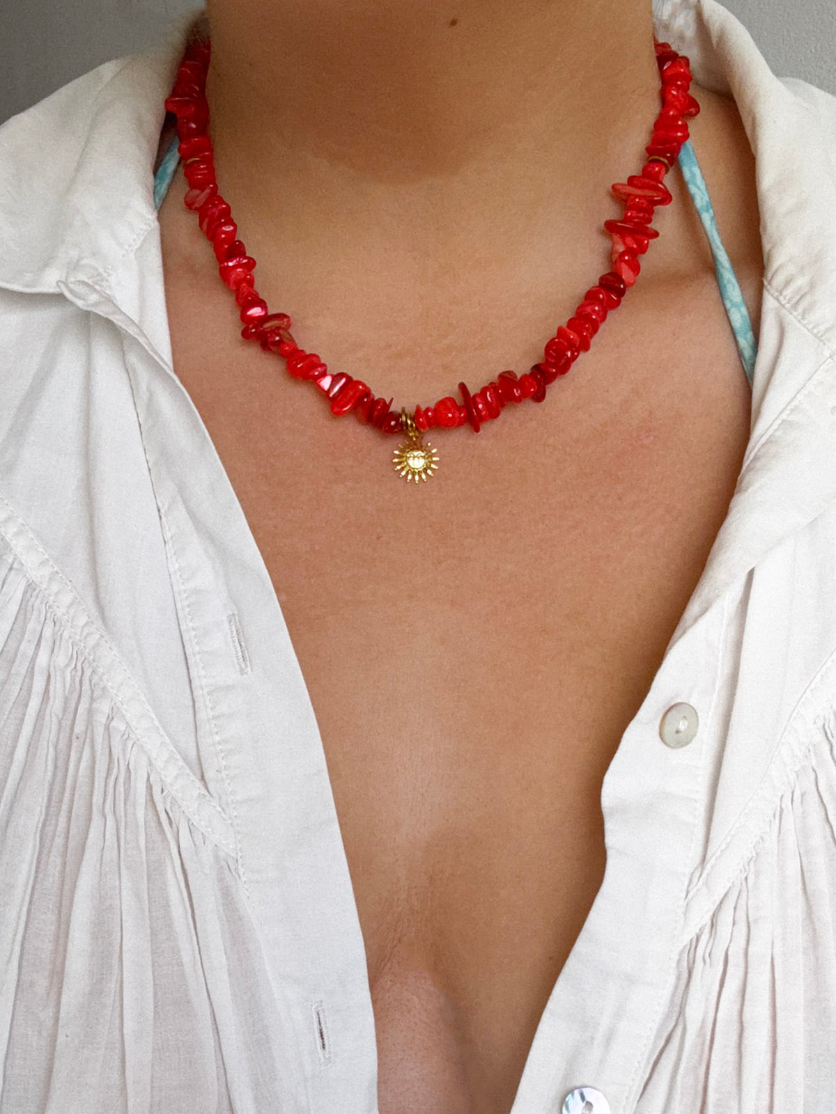 KORAIL rouge - collier coquillage