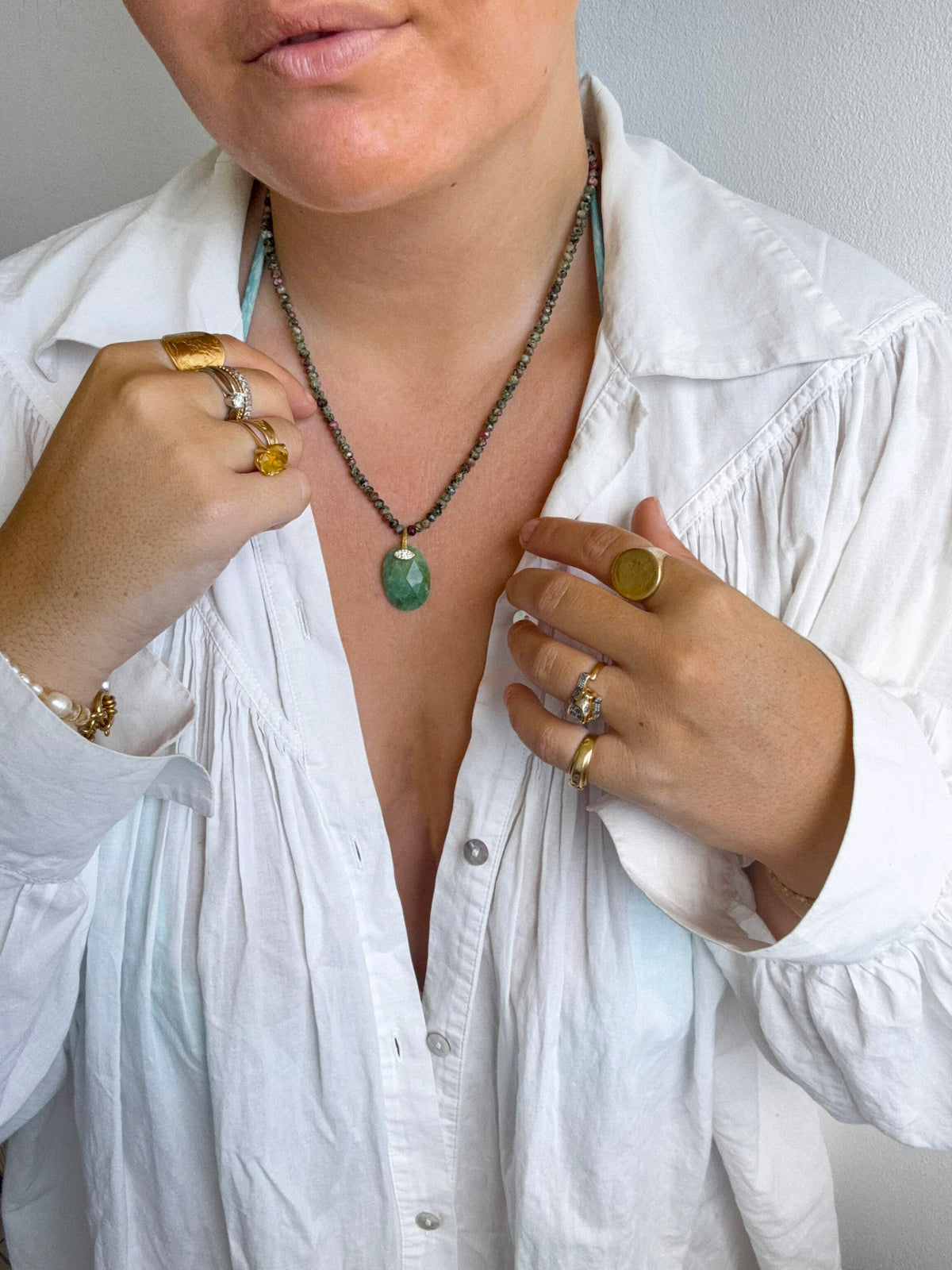 GREE - collier talisman pierres semi-précieuses
