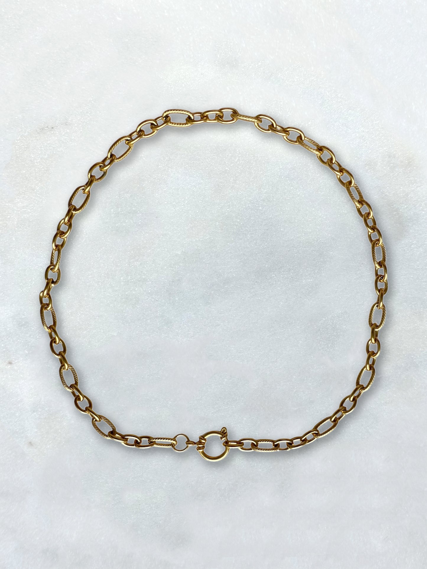 SOLEADA - collier maille forçat simple et torsadé