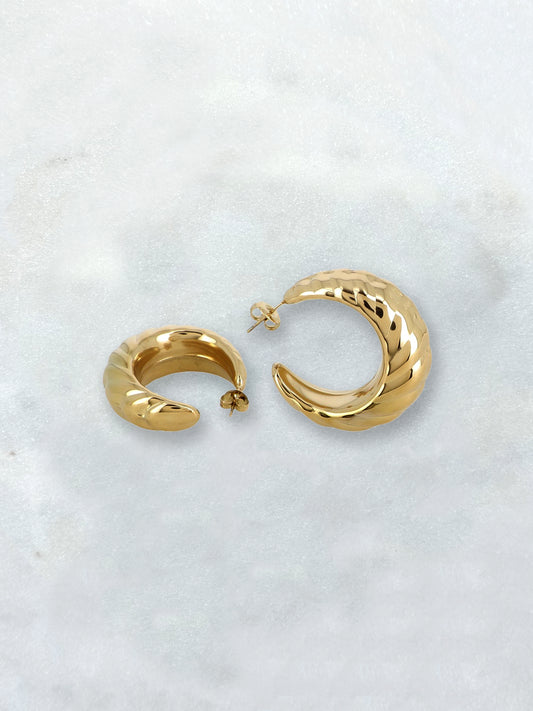JOYA - boucles d'oreilles créoles torsadés M