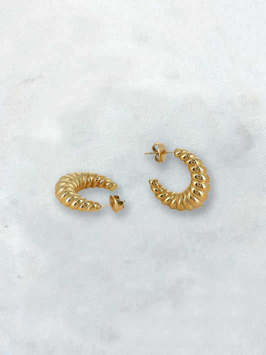 JOYA - boucles d'oreilles créoles torsadés S