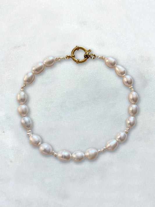 PERLA - bracelet cheville perles de culture