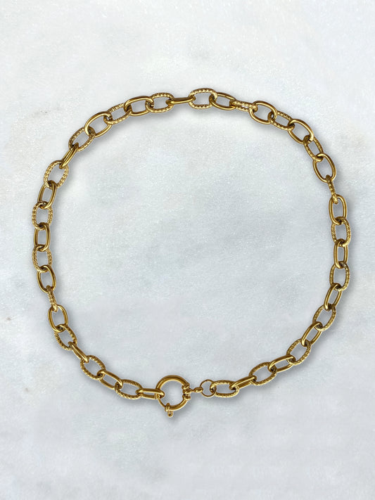 LUZ - collier maille forçat lisse & torsadé