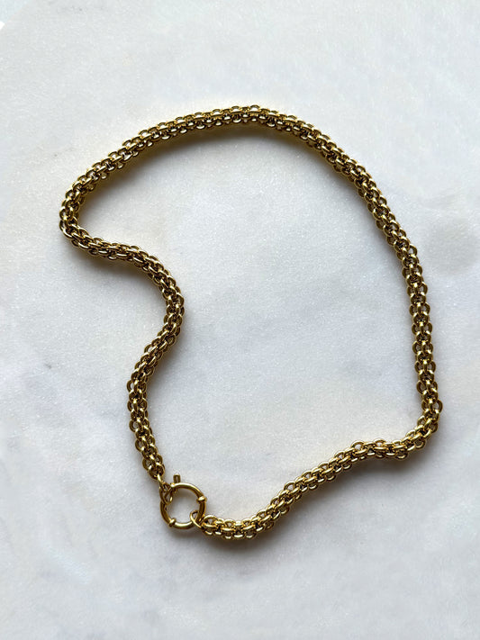 LUZIA - collier maille forçat torsadé