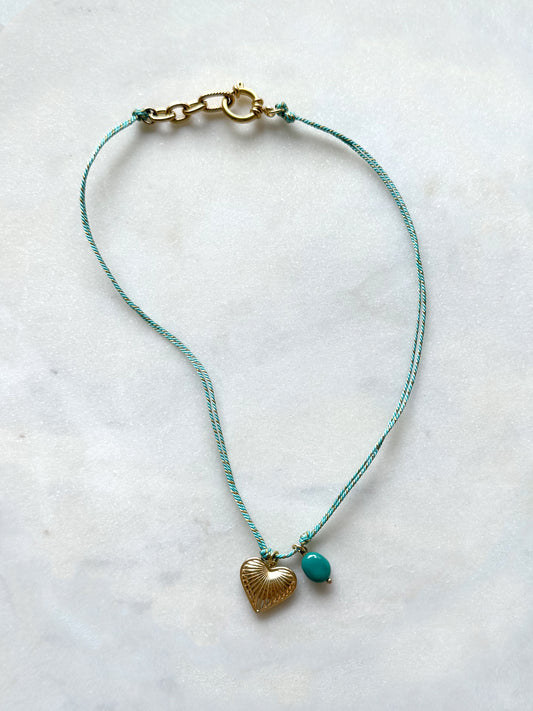 COEUR BARAKA - collier cordon lucky charms