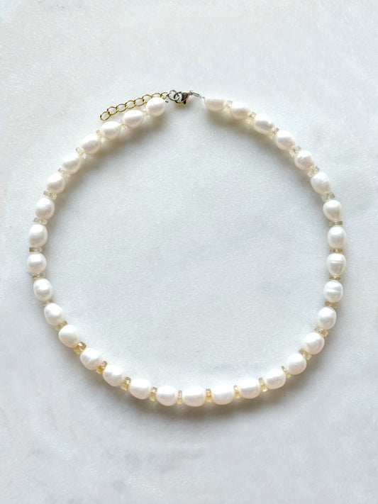 PERLA RAYO - collier perles & pierres semi-précieuses