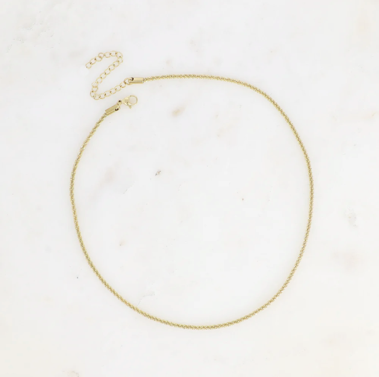 Chenille - collier or