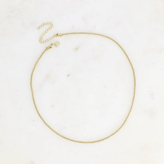Chenille - collier or