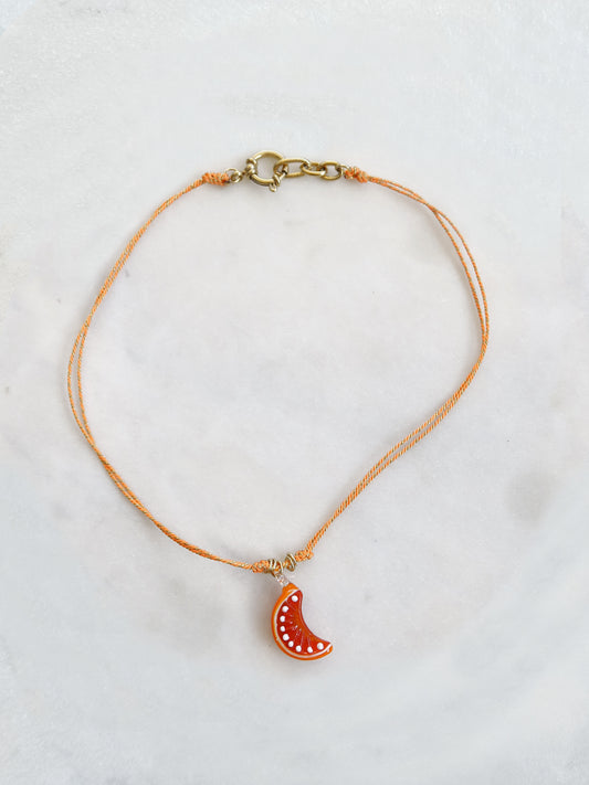 NECTARINE - collier cordon lucky charms verre