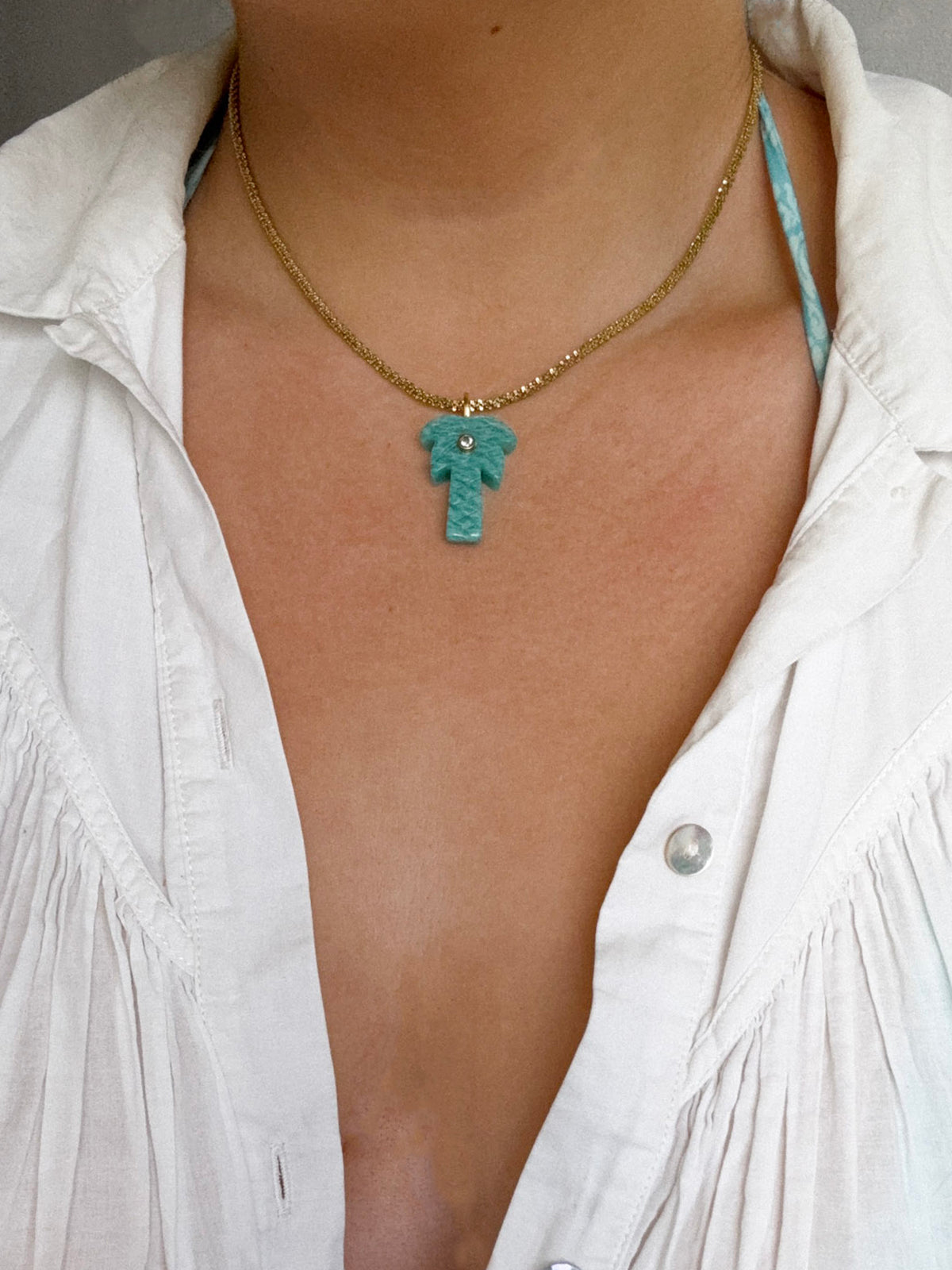 CHENILLE palms - collier or