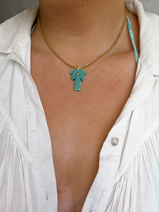 CHENILLE palms - collier or