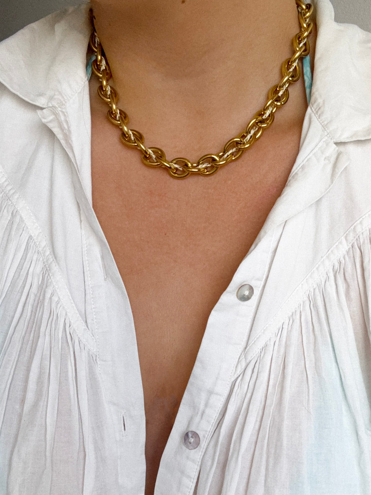 SOLIS summer - collier cordon acier inoxydable