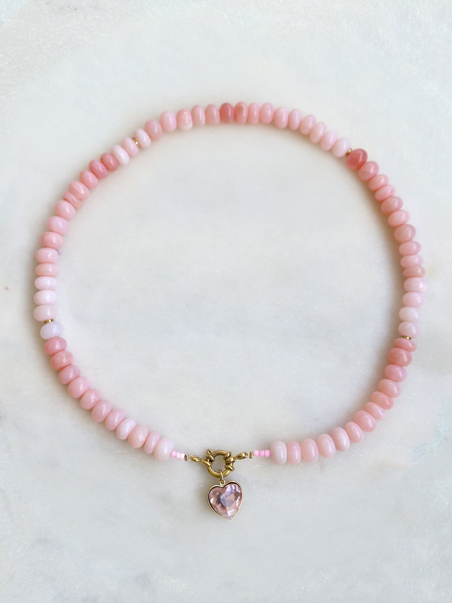 OPALE Rose - collier pierres semi-précieuses