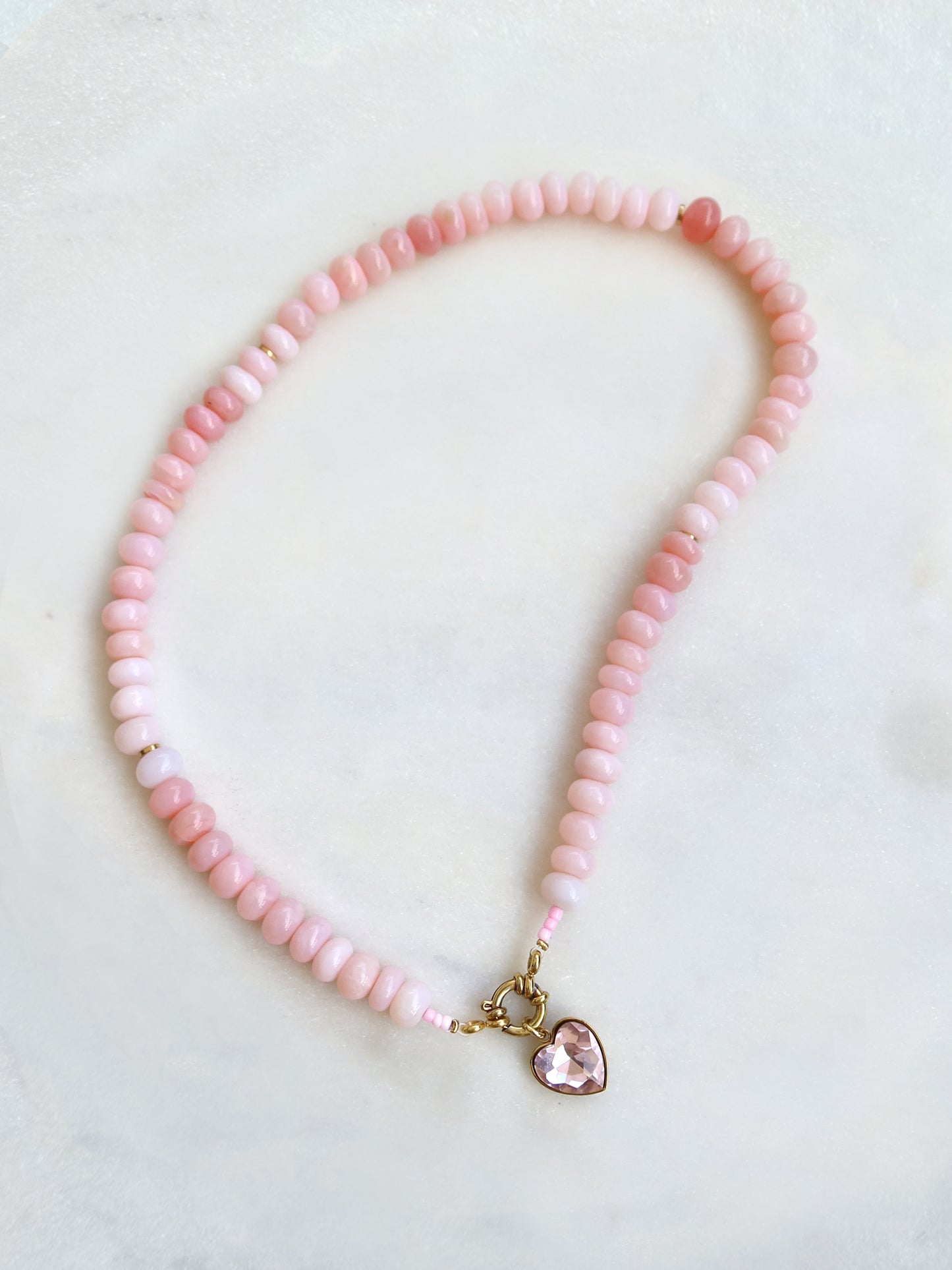 OPALE Rose - collier pierres semi-précieuses