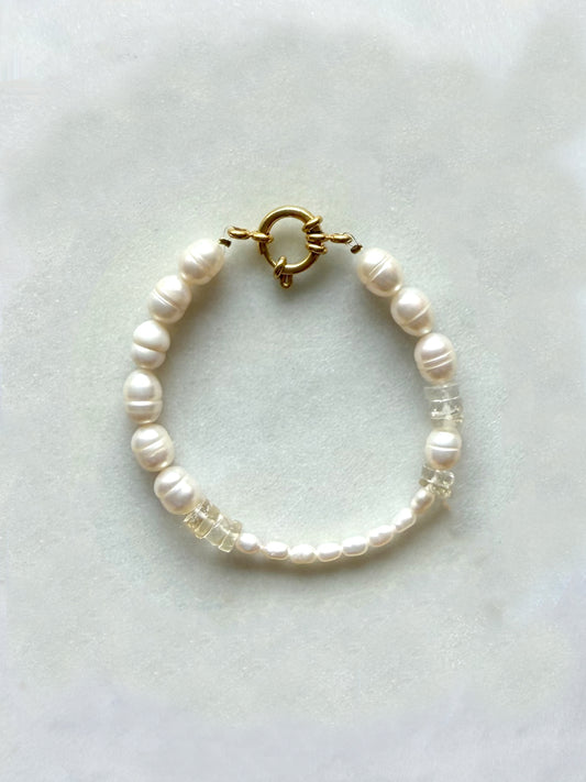 PERLA RAYO- bracelet perles de culture, citrine