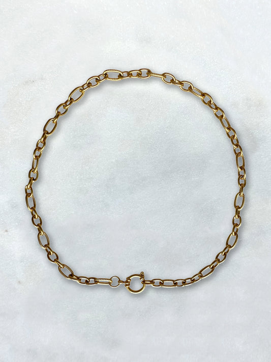 SOLEADA - collier maille forçat simple et torsadé