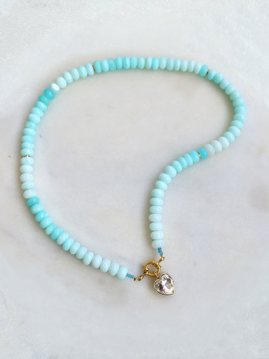 OPALE Turquoise - collier pierres semi-précieuses